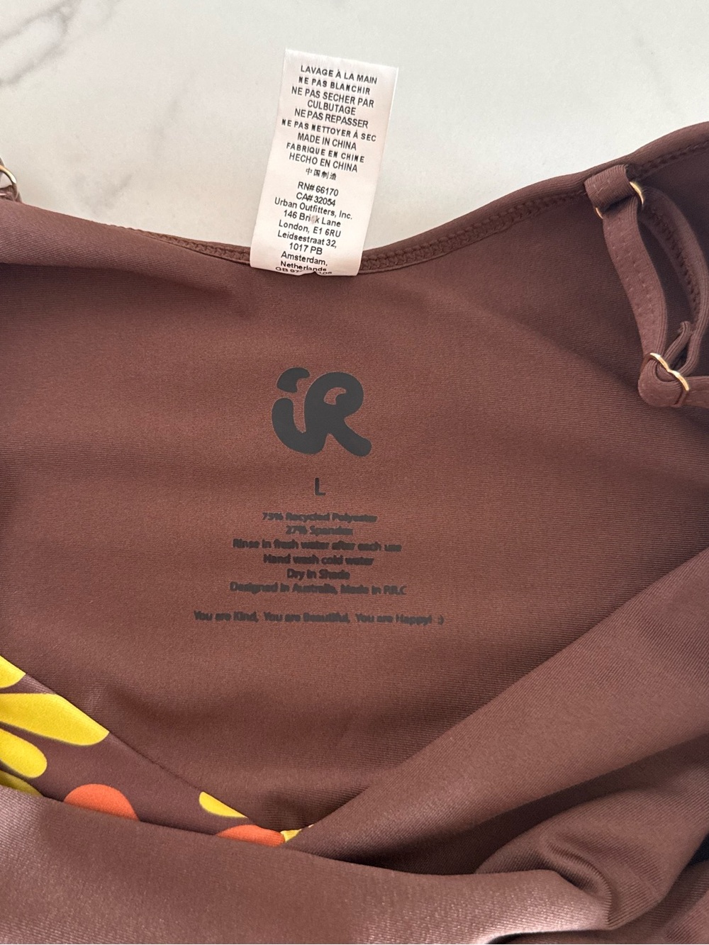 Inner Relm Holiday Surf Suit - Choc Flower - Size Large — image 6 of 8